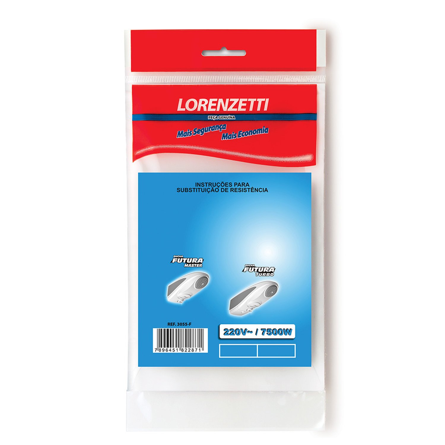 Resistência 3055-F Futura 220V 7500W Lorenzetti (Emb Contem 4 und)