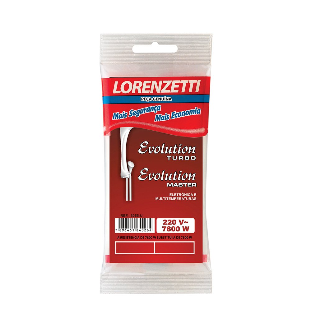 Resistência 3055-U Evolution 220V 7800W Lorenzetti (Emb Contem 10 und)