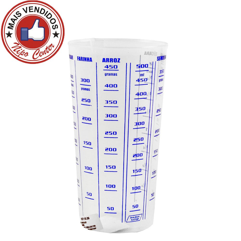COPO MEDIDOR 500ML 10.09/1009 PLAST INJETEMP°