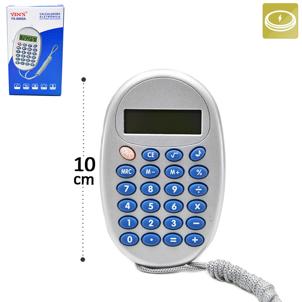 CALCULADORA BOLSO (8DIG) YS-6809A/LCAA14 C/CORDAO