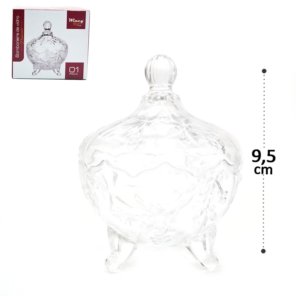 BOMBONIERE VIDRO VDA07001/BT1001/3138 TRABALHADO WINCY