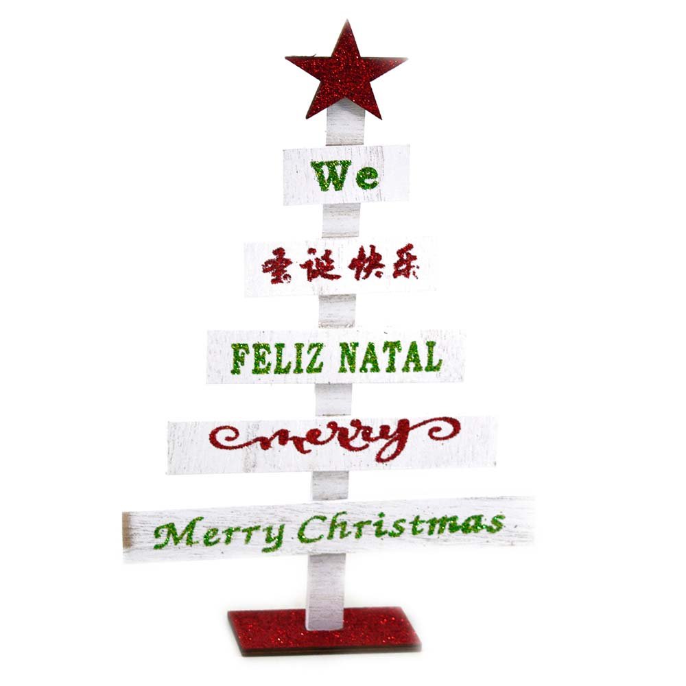 Enfeite De Mesa Árvore Feliz Natal