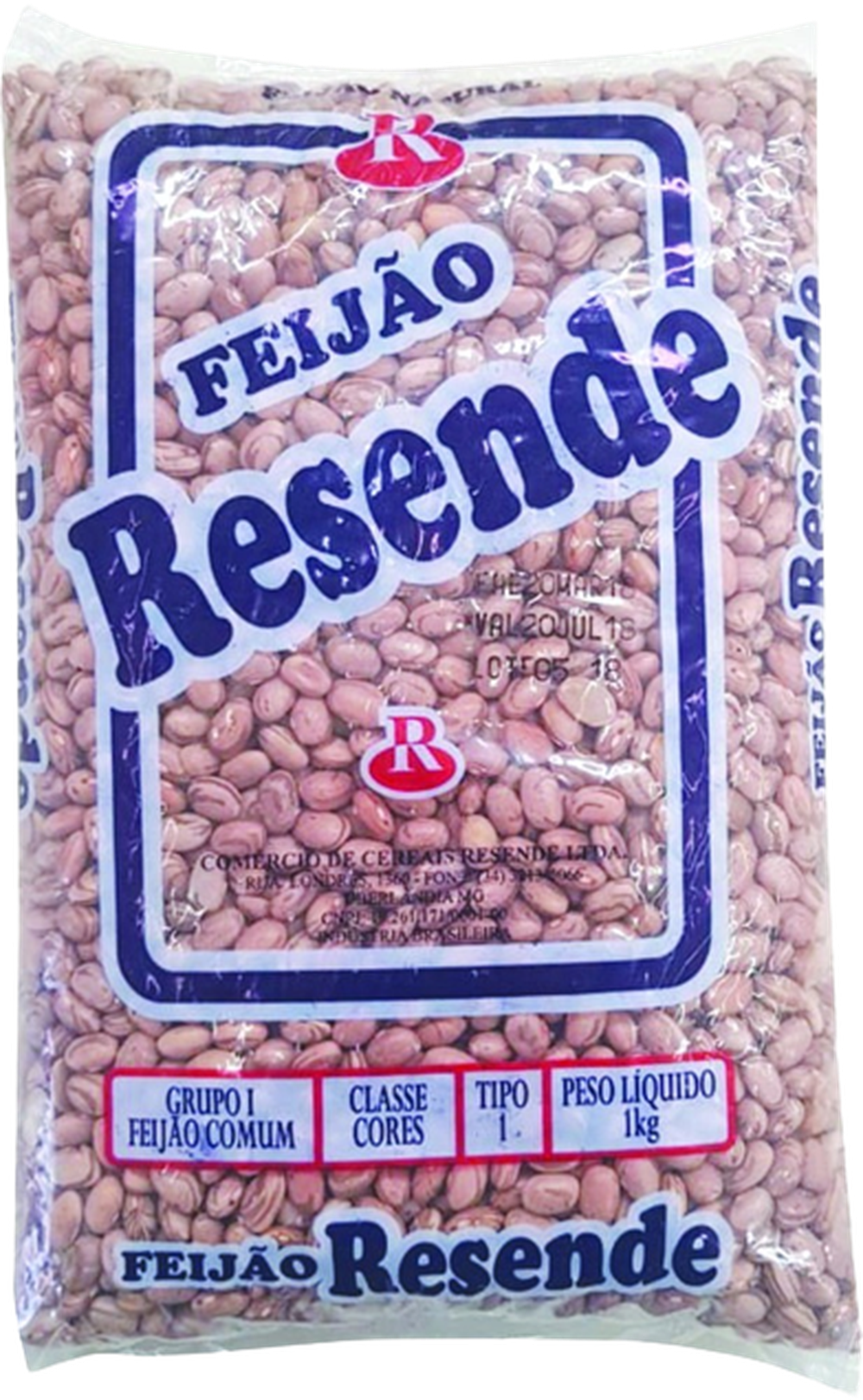 Feijão Carioca Resende Tipo 1 - 1 kg Embalagem Contém 30 Pacotes