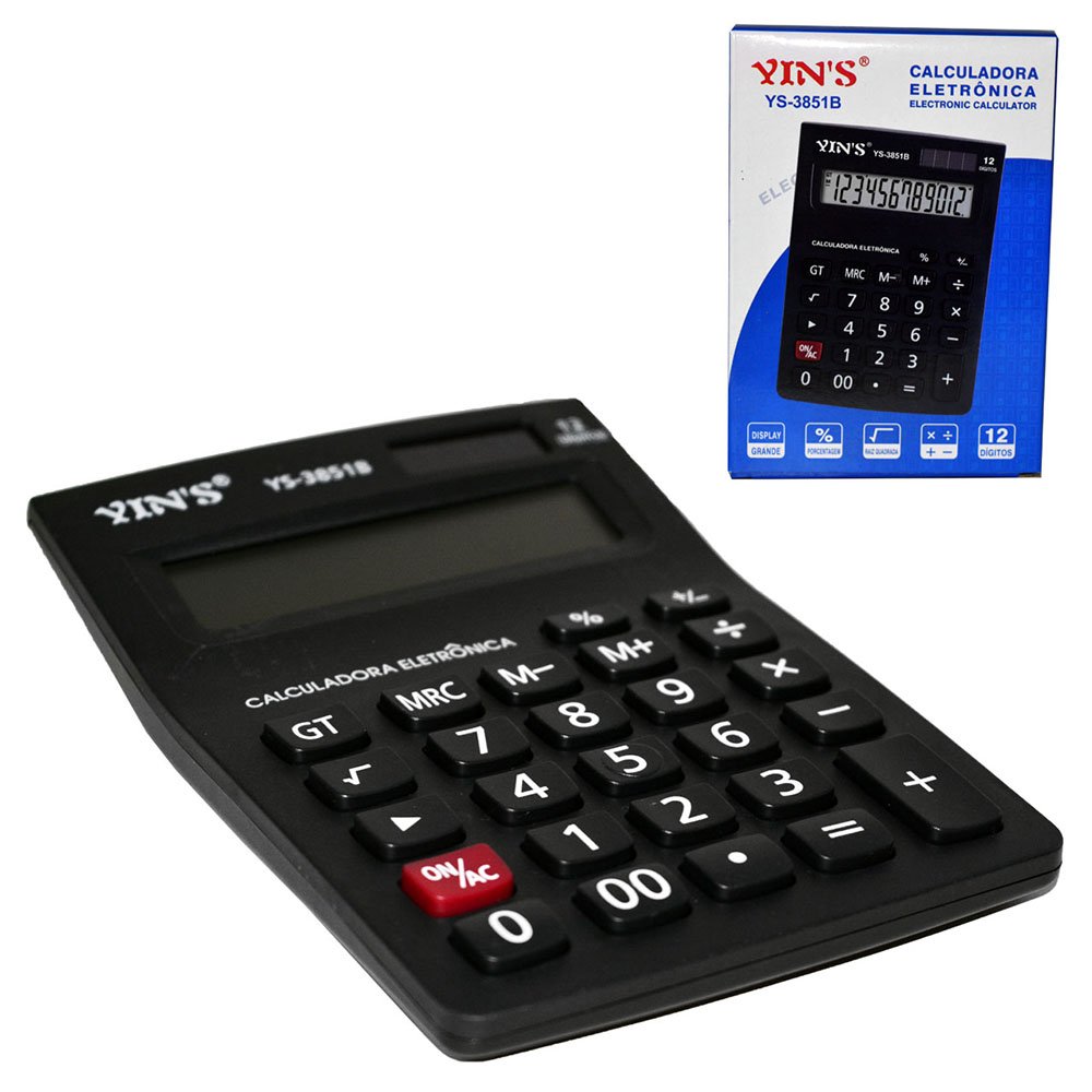 CALCULADORA MESA (12DIG) YS3851B/0770 ELETRONICA