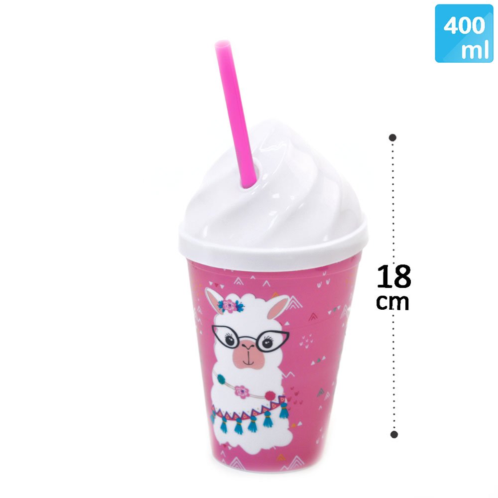 COPO PLAST 400ML 97079 LHAMA SORT (Emb. contém 1un)