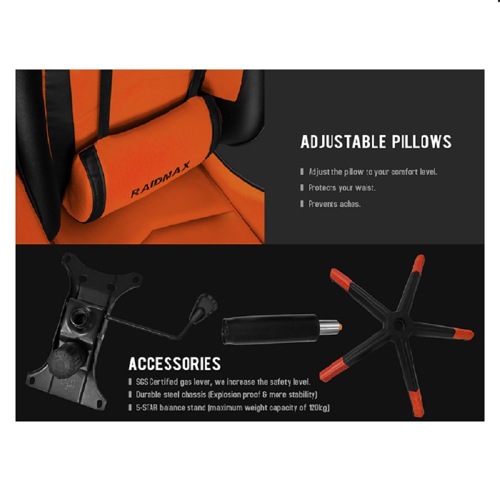 Cadeira Gamer Super Confortável DK-709RD Vermelha - Raidmax