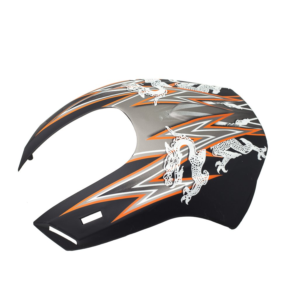 Entrada De Ar Superior Estabil. Texx Preto C/Laranja Fosco M