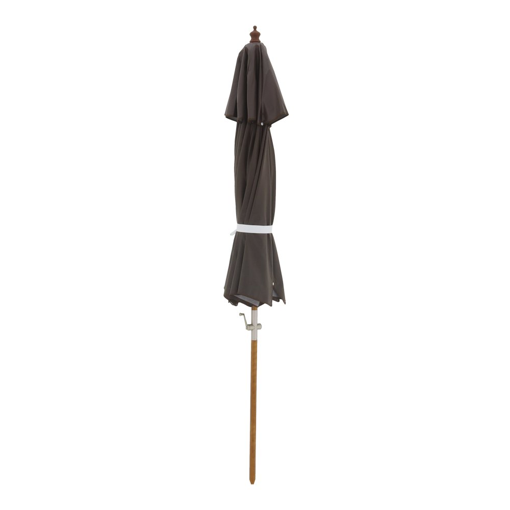 Ombrellone Embaú Bagum 2,70 M X 8 Madeira Com Manivela - Marrom