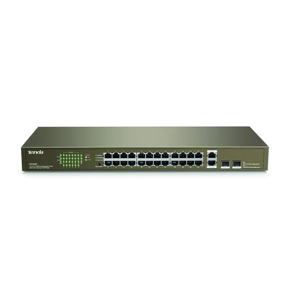 Switch 24 Portas+2 Giga+2 Fibra SFP TEF1026F