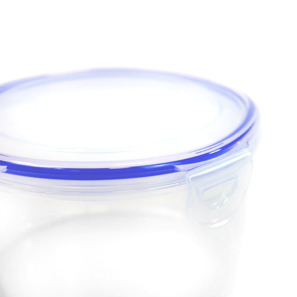 Conjunto 3 Potes Plasticos Redondos Com Tampa e Trava Global