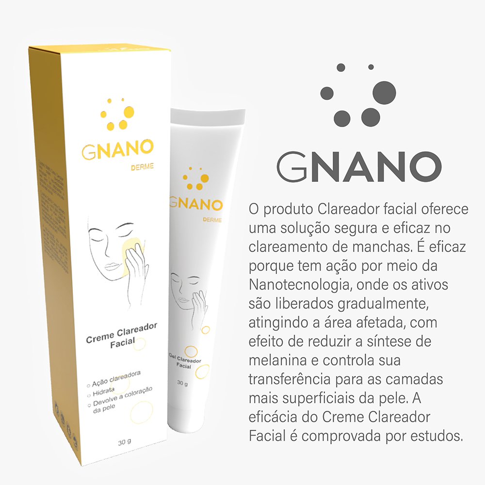 Creme Clareador Facial 30G - Gnano