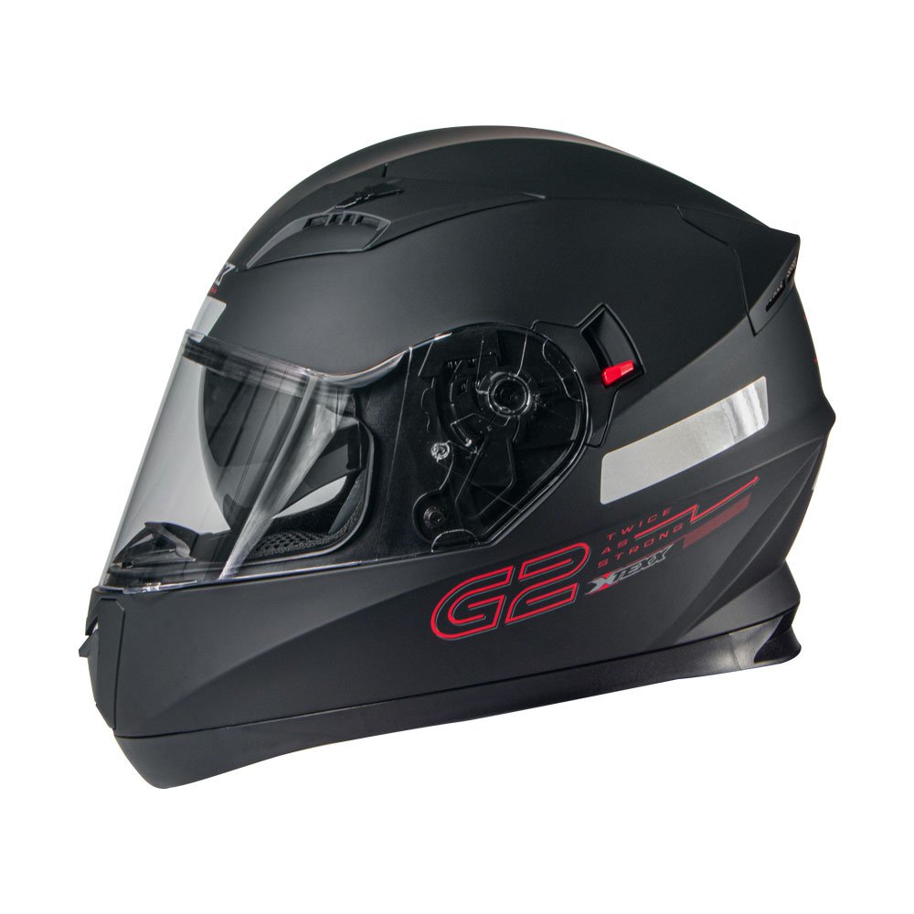 Capacete Texx G2 Solido Preto/Vermelho 58