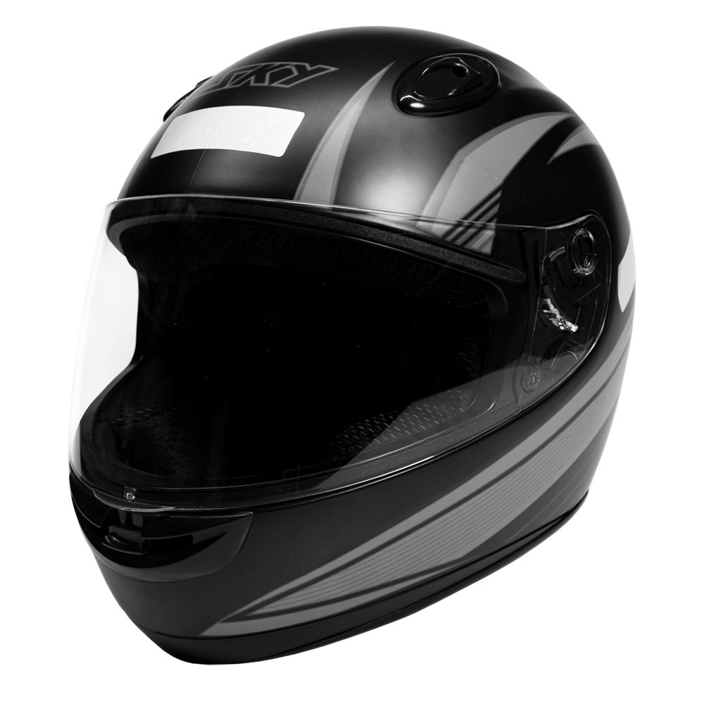 Capacete Sky Apolo Preto Fosco, Transf Cinza 62