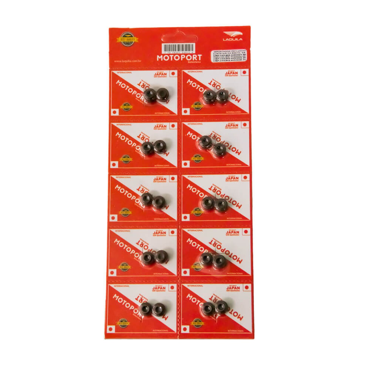 Retentor Valvula (Par) Motoport Cg 150 (Marrom)