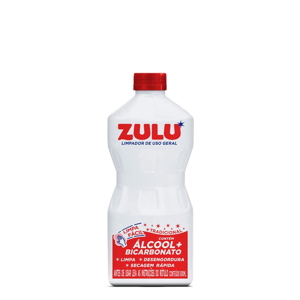 Alcool Com Bicarbonato Zulu Limp Uso Geral 500ML