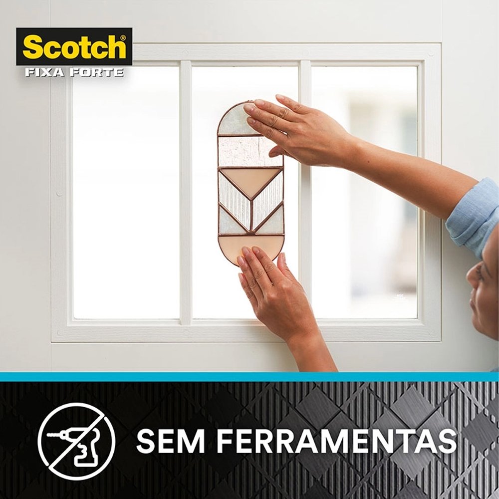 Fita Dupla Face 3M Fixa Transparente 19mmx2m para Canaletas, Fios e Cabos