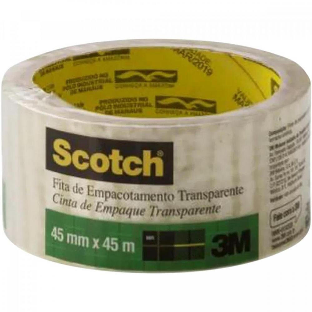 Fita Empacotamento Transparente Scotch 45Mm X 45M-Unidade/1
