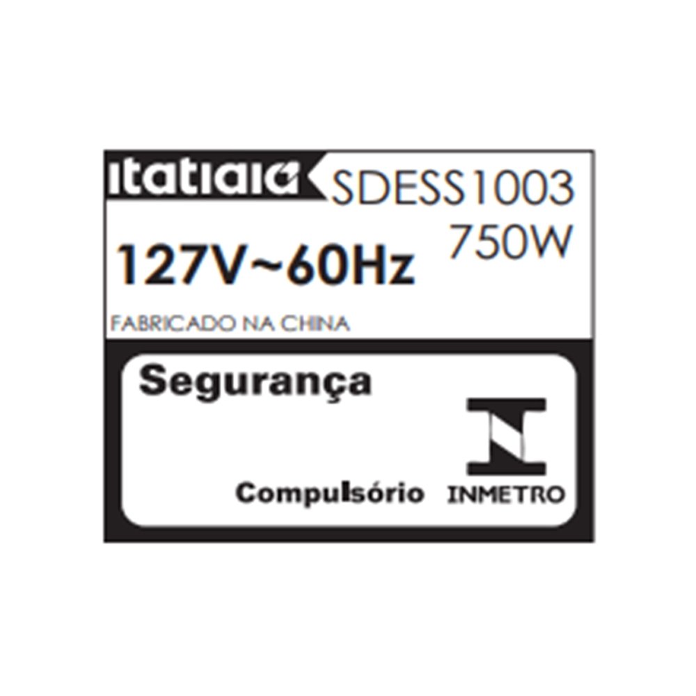 SANDUICHEIRA/GRILL ITATIAIA ESSENCIAL SDESS1003 750W PRETO 110V