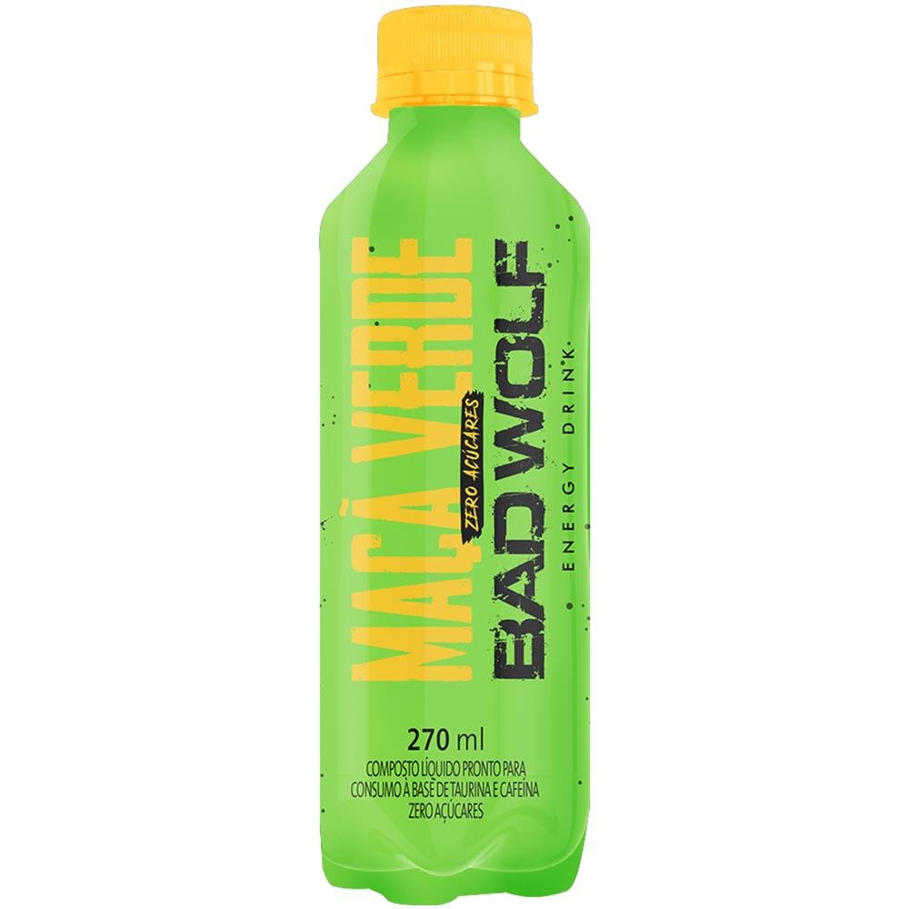 Energetico Bad Wolf Maca Verde 270Ml Pet Com 12 Unidades