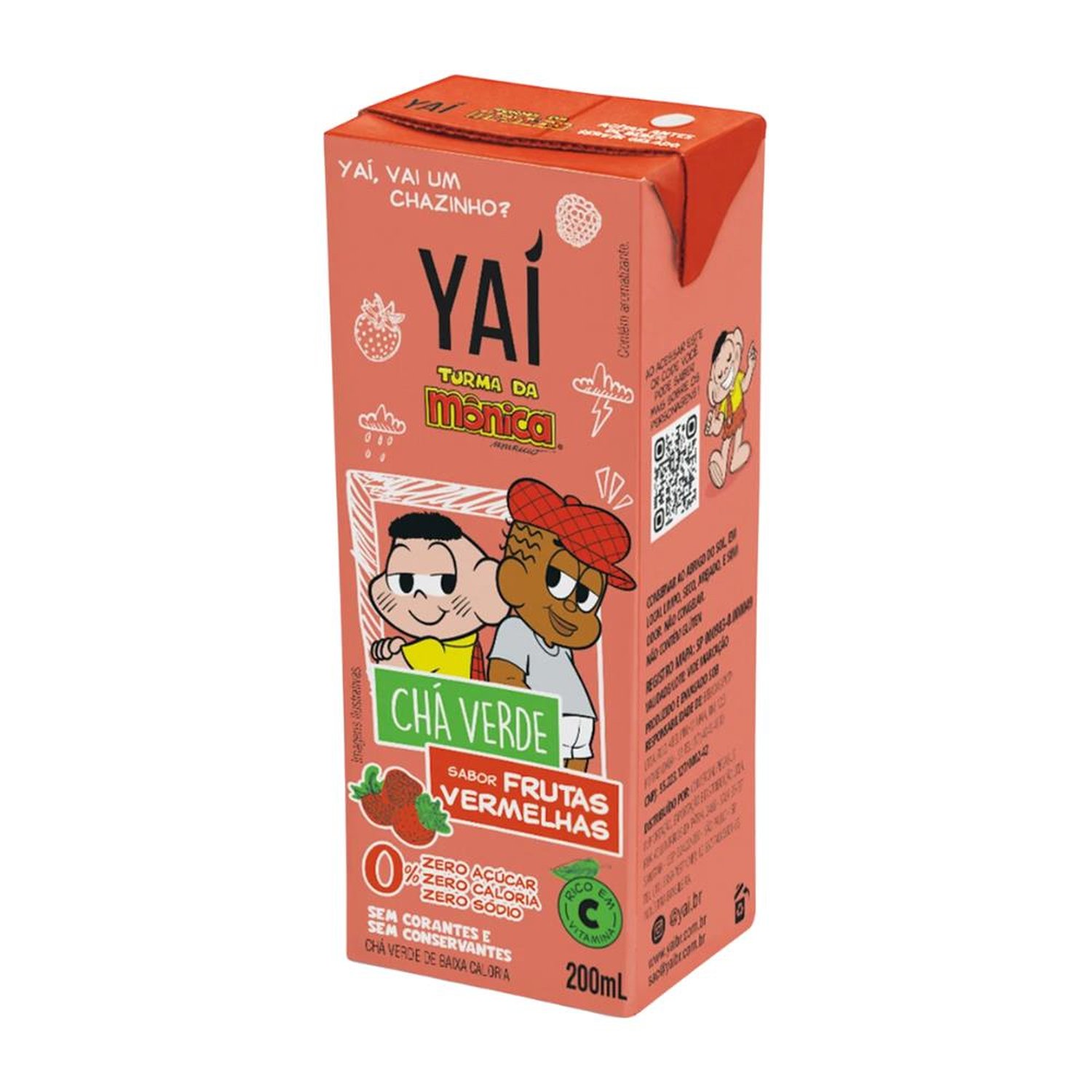 Chá Verde Yaí Turma Da Mônica Frutas Vermelhas 200ml