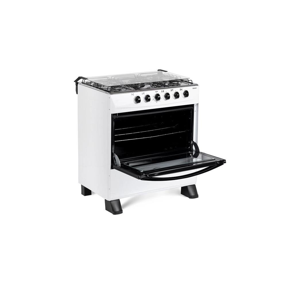 Fogão A Gás Clarice Delicato 5 Bocas Manual Forno 83 Litros Branco