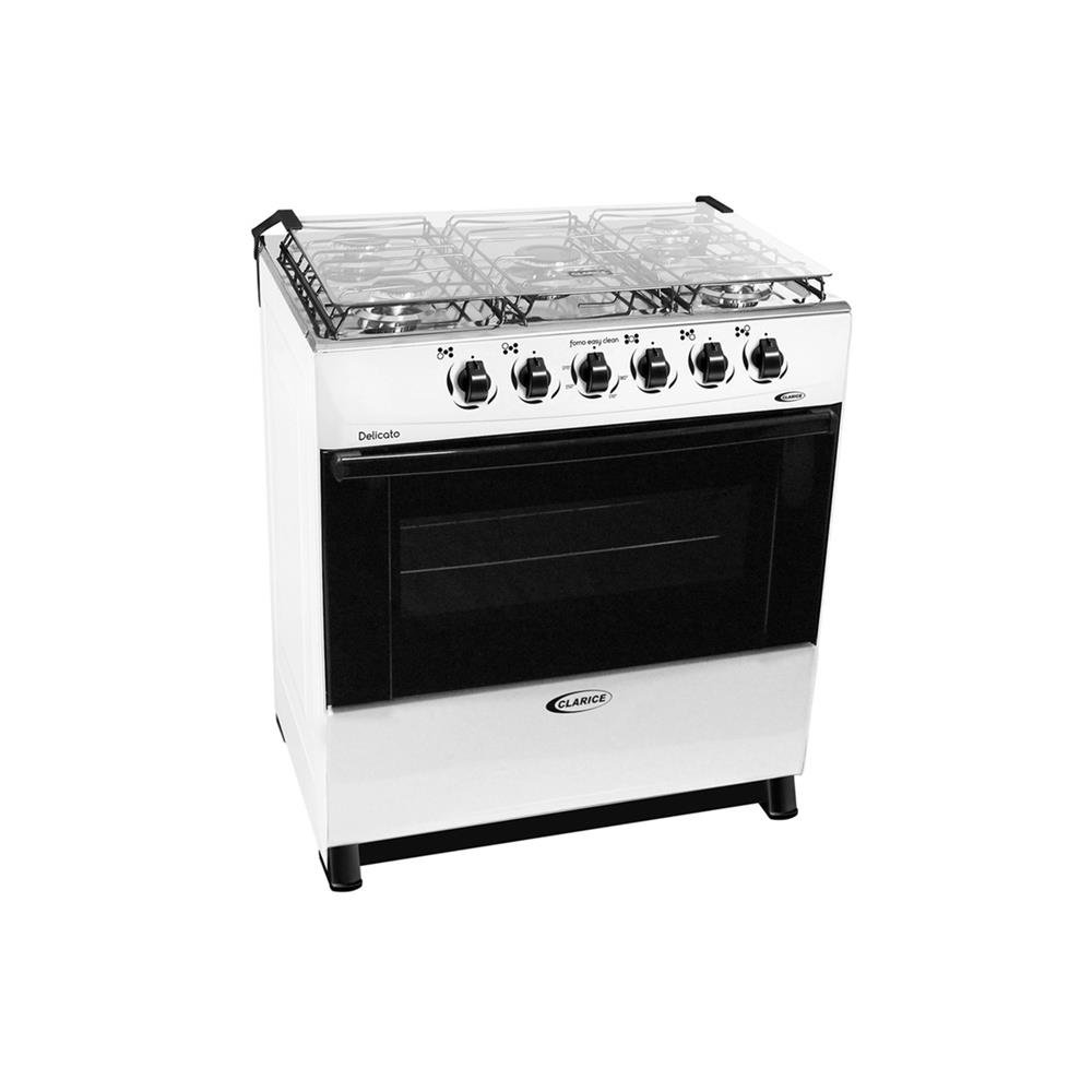 Fogão A Gás Clarice Delicato 5 Bocas Manual Forno 83 Litros Branco