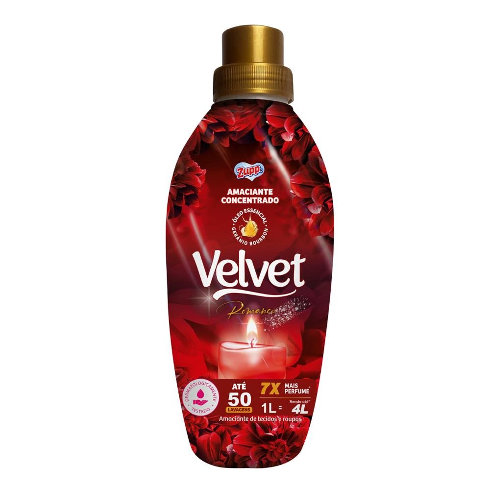 Amaciante Concentrado Velvet Zupp Romance 12x1L