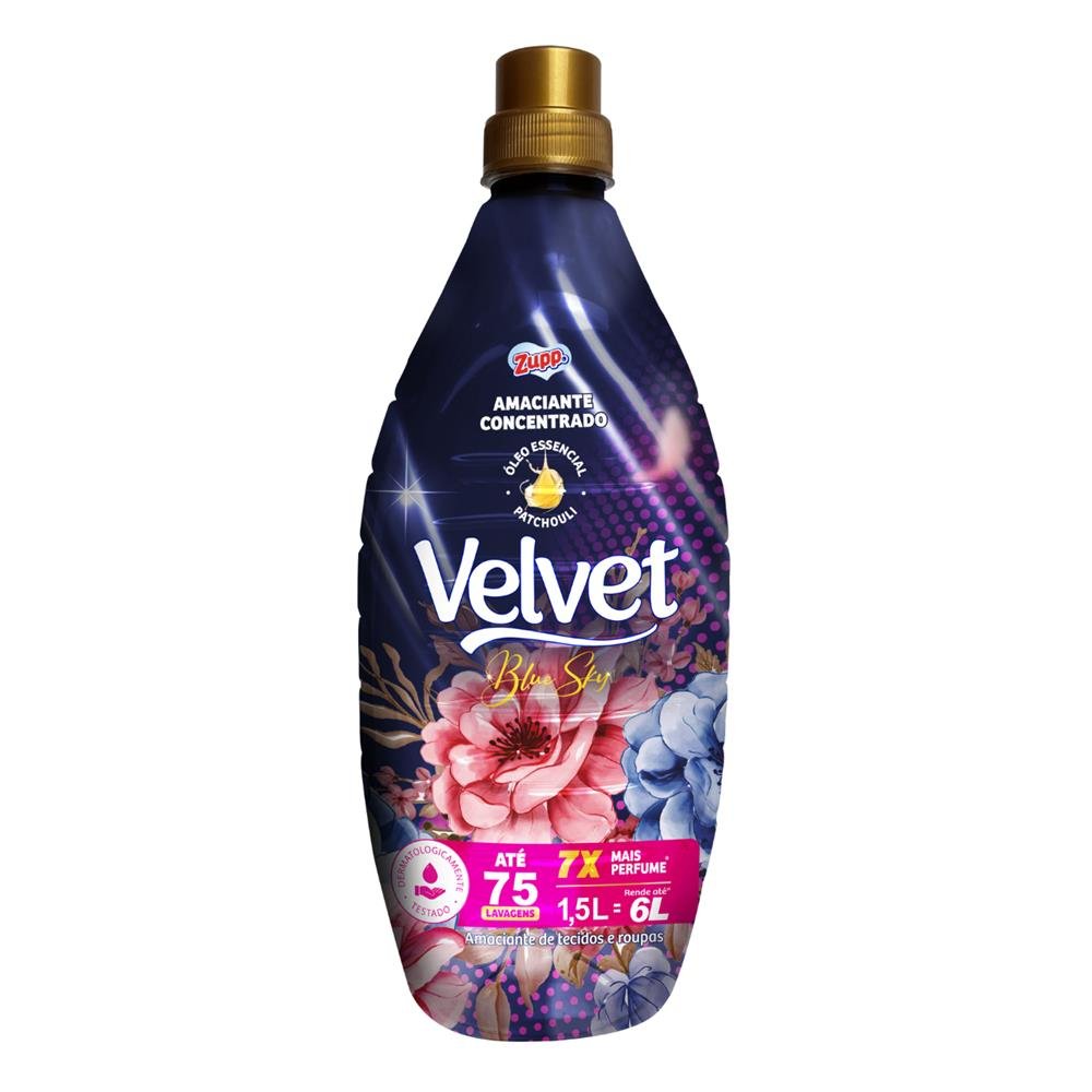 Amaciante Concentrado Velvet Zupp Blue Sky 9x1,5L