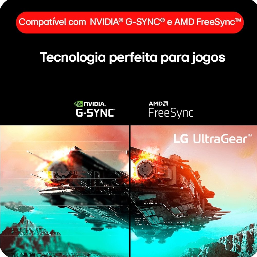Monitor LED Full HD Gamer 24" LG UltraGear 24GS60F-B - HDMI, IPS, D-SUB, 180Hz 1ms(GtG)