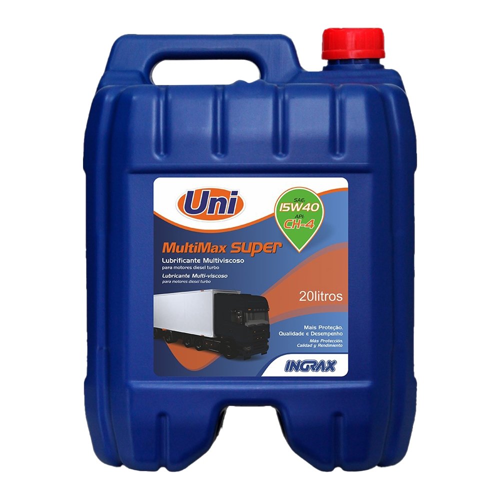 Óleo Lubrificante Uni Motores Diesel Multimax Mineral SAE 15W40 API CH4 20 Litro