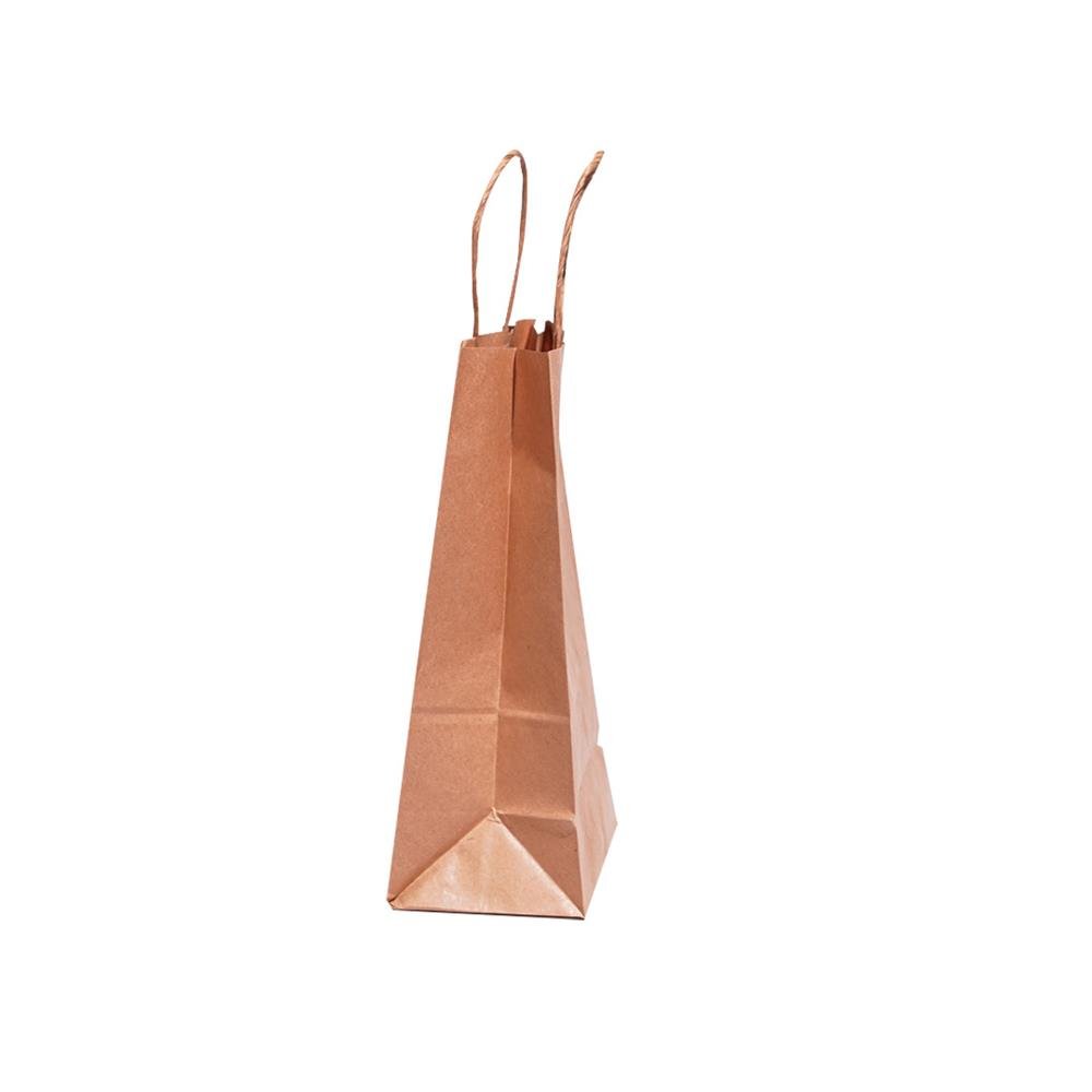 Sacola de Papel Kraft E3 Embalagens - Pacote com 150 Unidades - Medidas 17,5x8x24 cm ¿ Código 151596150