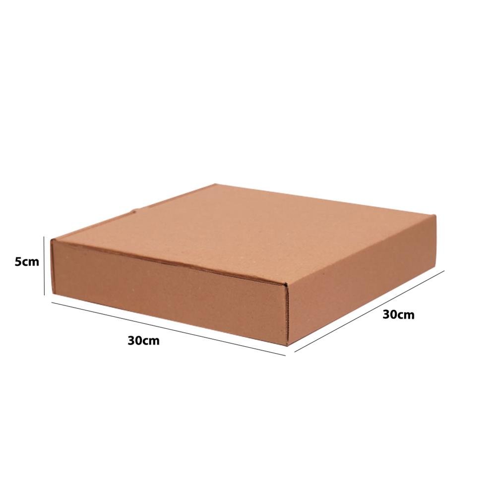 Caixa Quadrada Para Pizzas E3 Embalagens - Pacote com 50 Unidades - Medidas Internas 30x30x5 cm - Código 5303050