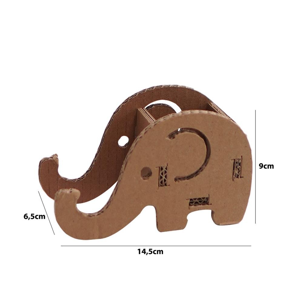 Porta Caneta e Celular de Elefante E3 Embalagens - Pacote com 6 Unidades ¿ Medida 14,5x6,5x9 cm - Código 616