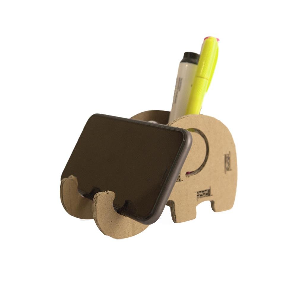 Porta Caneta e Celular de Elefante E3 Embalagens - Pacote com 6 Unidades ¿ Medida 14,5x6,5x9 cm - Código 616
