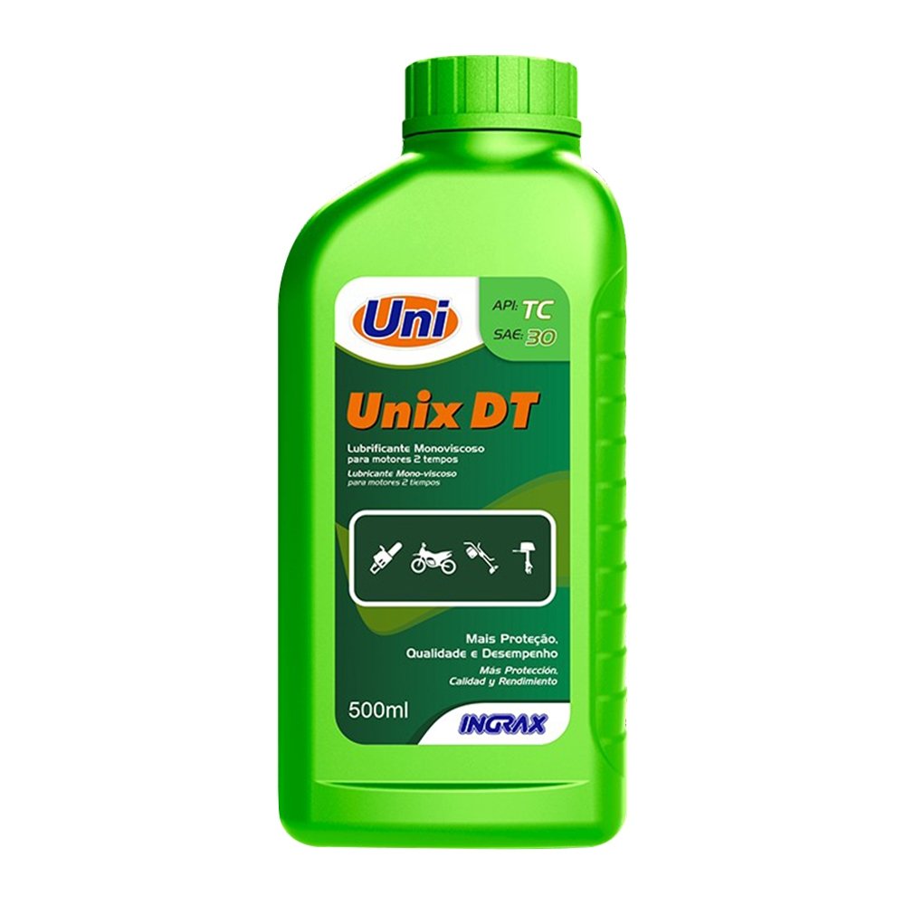 Óleo Lubrificante Unix DT SAE30 2T TC Verde 500mL - Embalagem com 20 Unidades