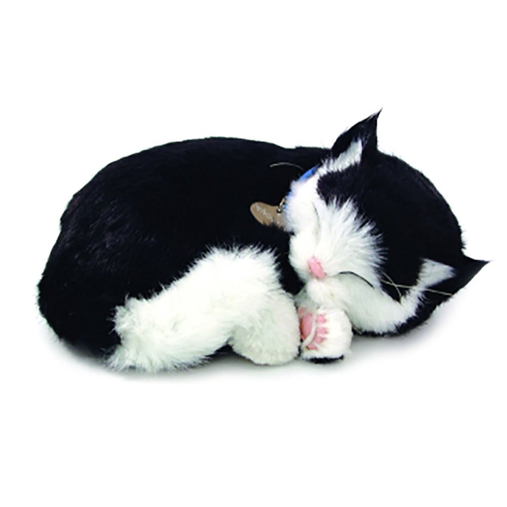 Pelúcia que Respira Perfect Petzzz Original - Gato Preto e Branco