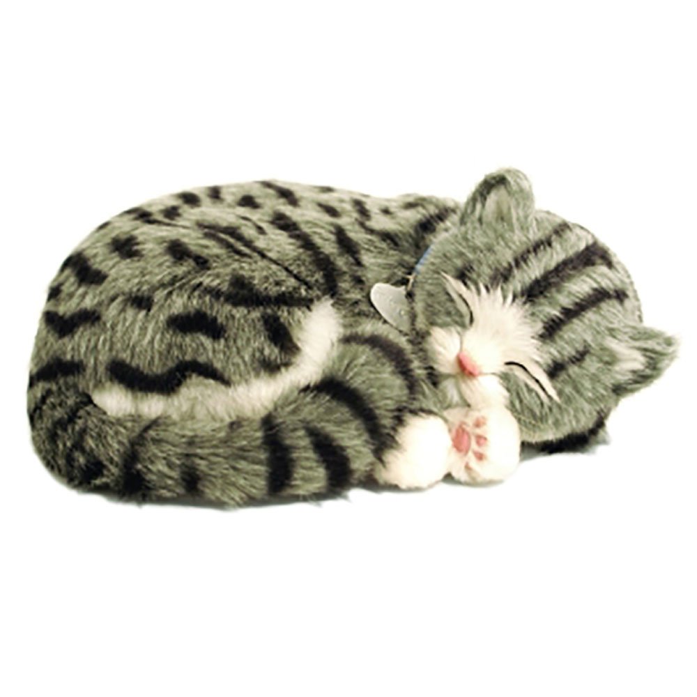 Pelúcia que Respira Perfect Petzzz Original - Gato Malhado Gray Tabby