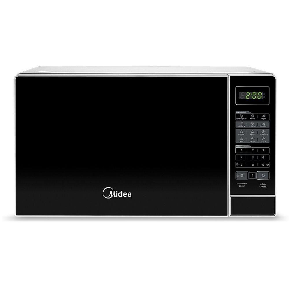 Micro-ondas Midea 20l Mras21 Branco Porta Preta 127v