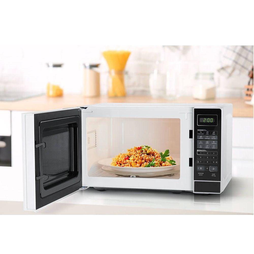 Micro-ondas Midea 20l Mras21 Branco Porta Preta 127v