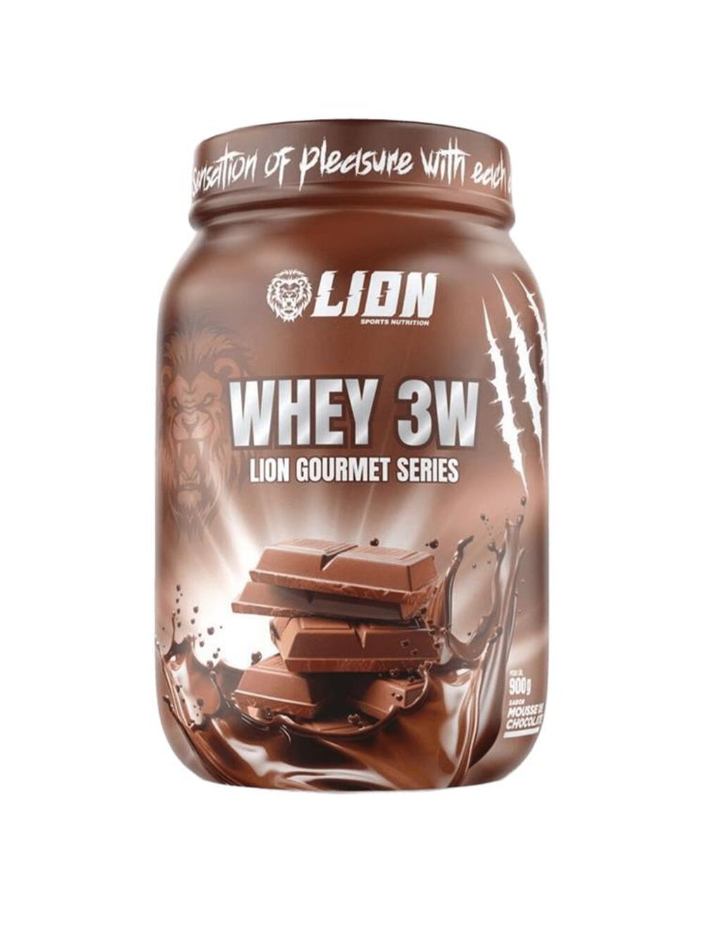 Whey Protein 3w Lion Gourmet Series Mousse De Chocolate 900g