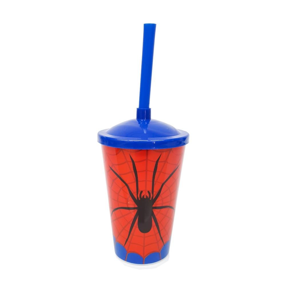 Copo Fest 400 Ml Com Tampa E Canudo - Aranha