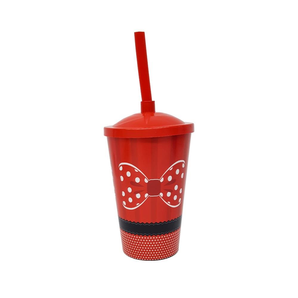 Copo Fest 400 Ml Com Tampa E Canudo - Laco Vermelho
