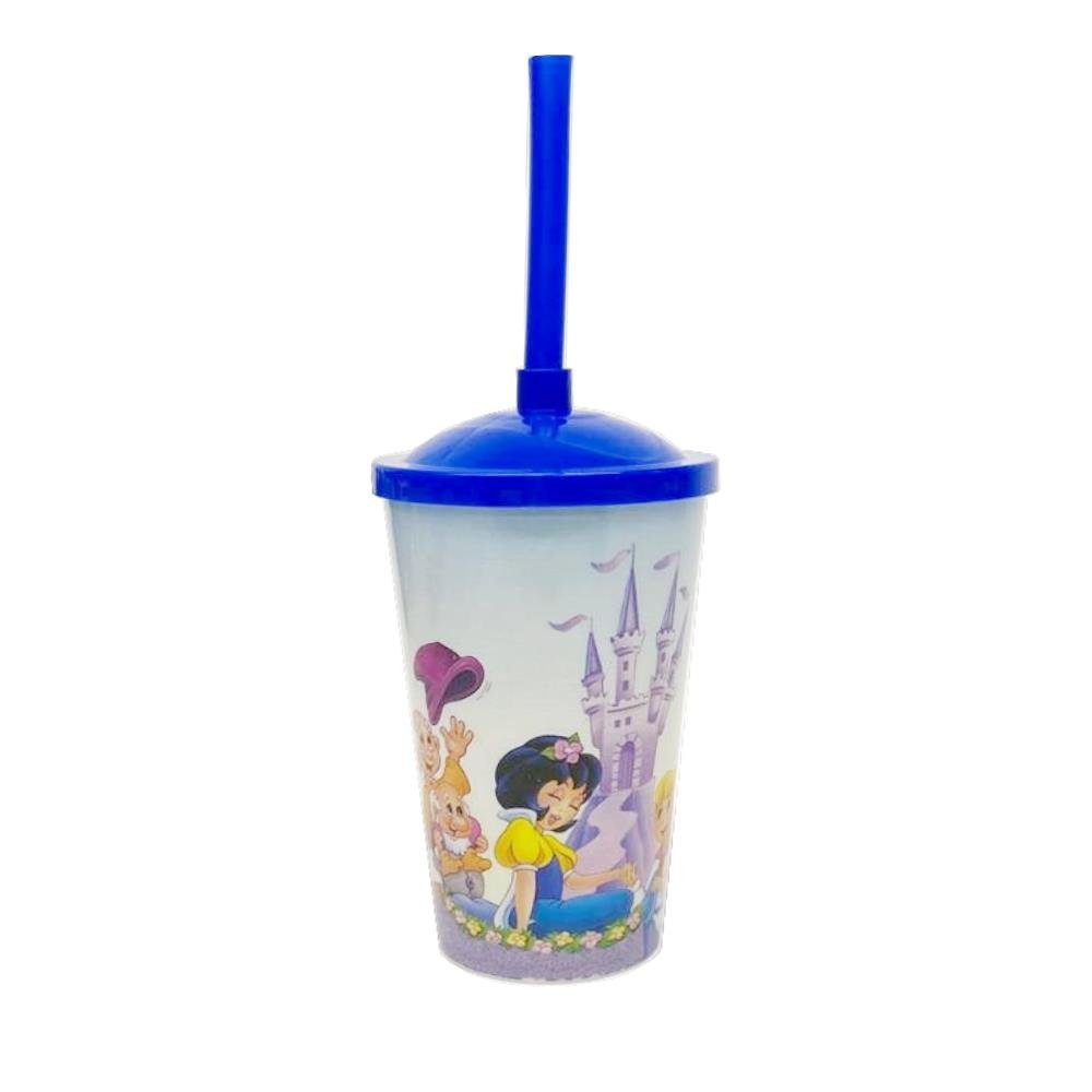 Copo Fest 400 Ml Com Tampa E Canudo - Branca Neve