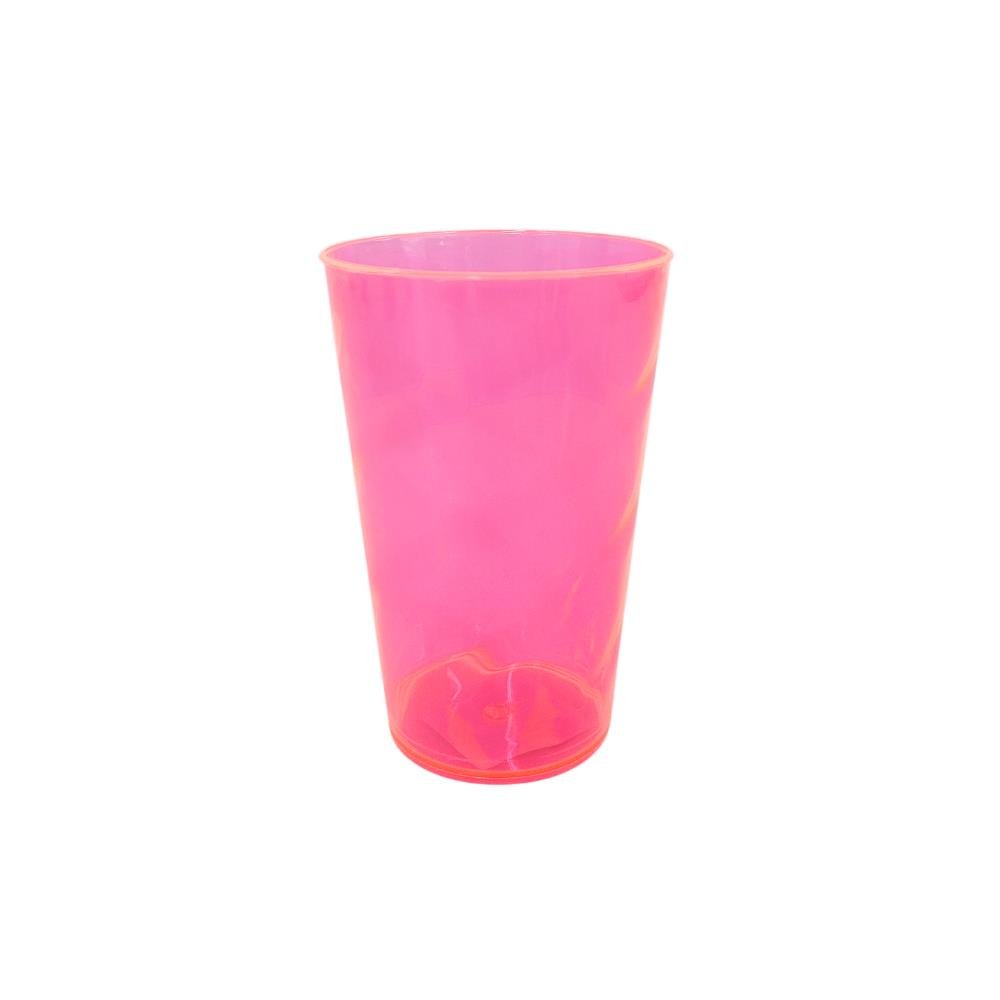 Copo Twister 400Ml - - Rosa Transparente