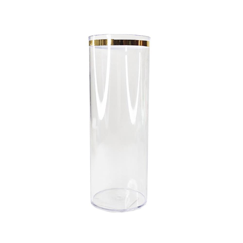 Copo Long Drink 340 Ml - Cristal Com Borda Dourada
