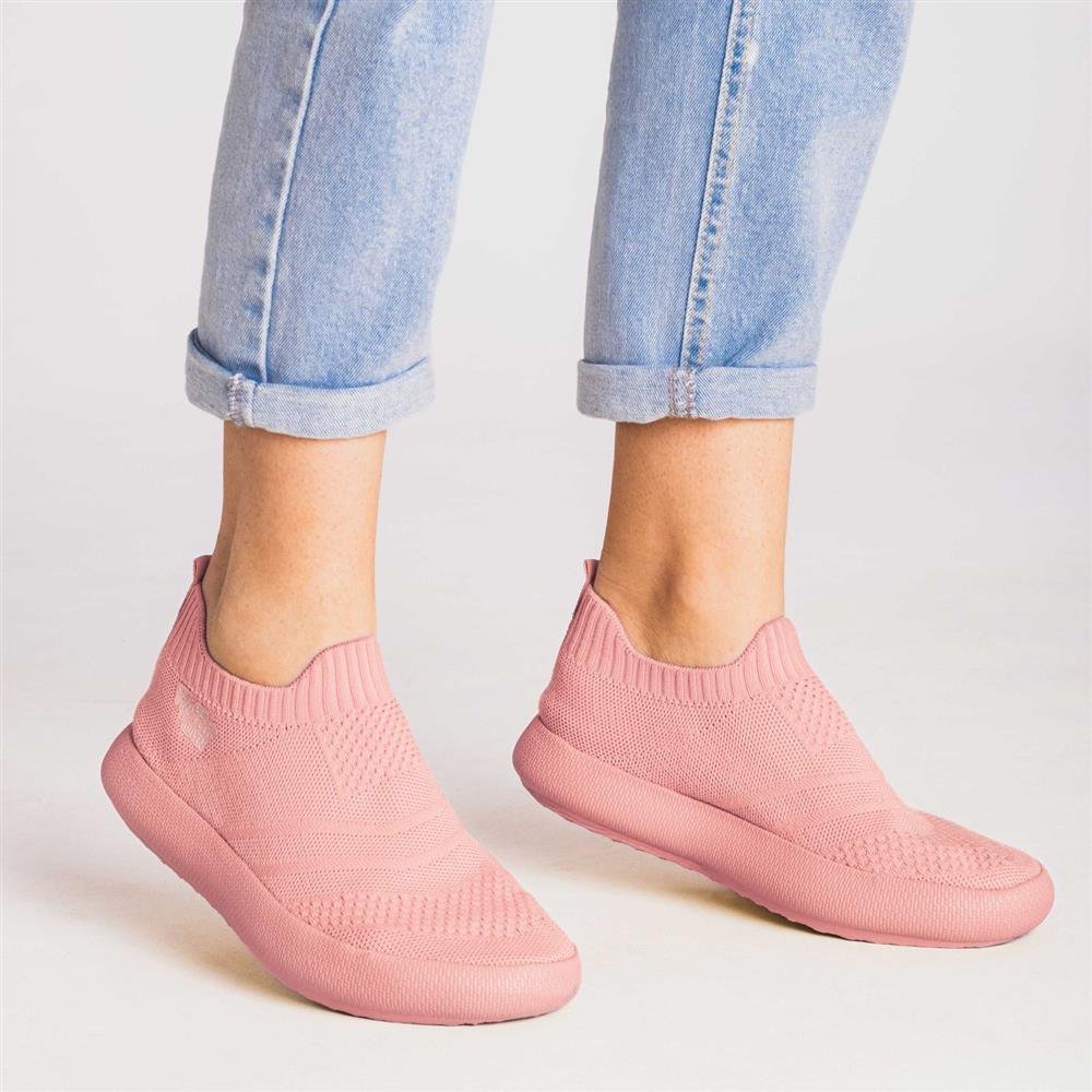 Tenis Ortopedico Flyfeet Nuvem Knit 34-35 Rosa