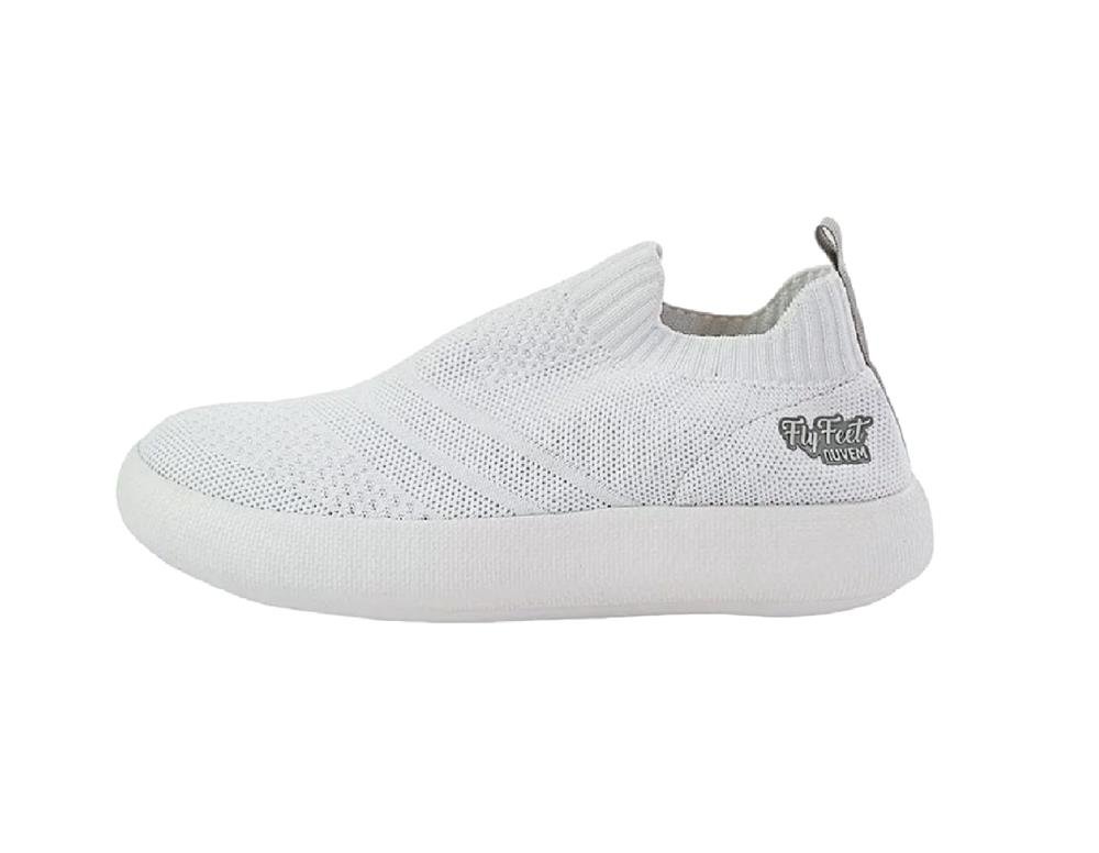 Tenis Ortopedico Flyfeet Nuvem Knit 34-35 Branco