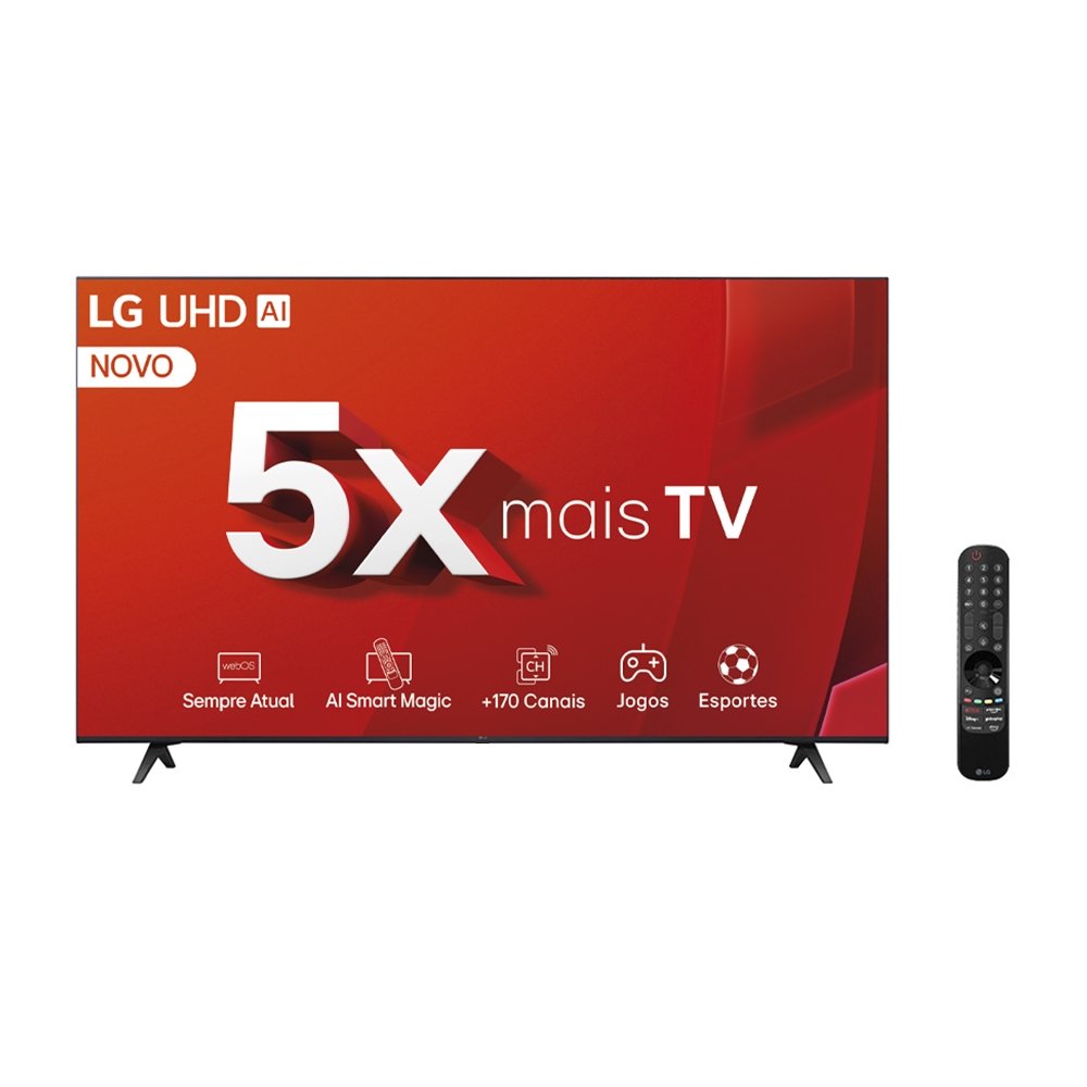 Smart TV 50" LCD LED LG 50UT8050PSA | 4K UHD, ThinQ AI, Bluetooth, 3 HDMI, 2 USB, 60Hz
