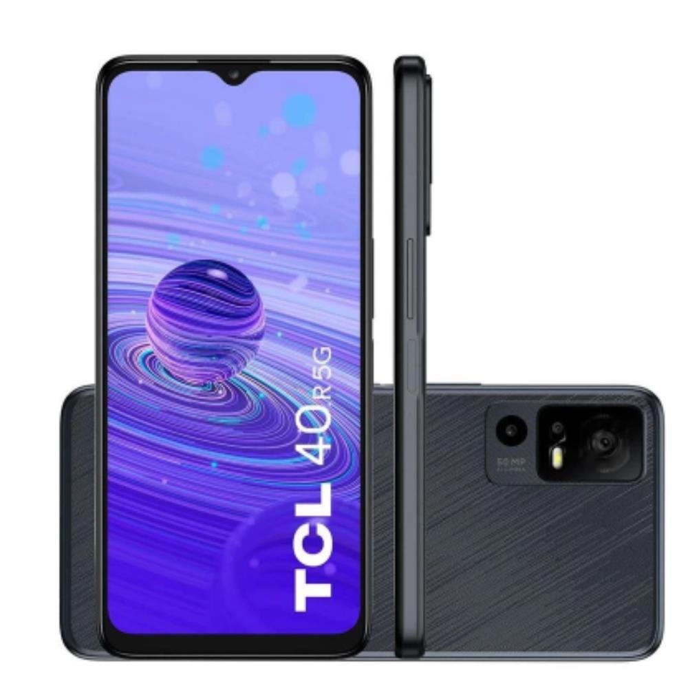 Smartphone TCL 40R 6,6" 5G 4GB 128GB Dual Chip Câmera Tripla 50MP Grafite