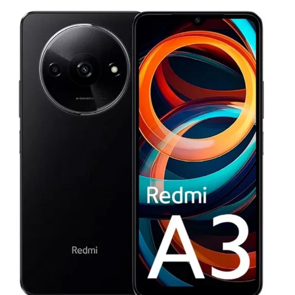 Smartphone Xiaomi Redmi A3 64GB 3GB RAM TELA 6,71" HD 90Hz Octa Core Bateria 5000mAh Preto